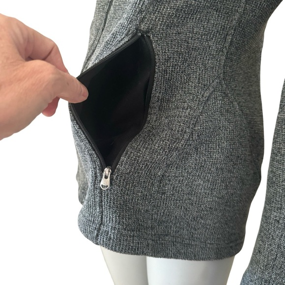 SPYDER Endur Full Zip Mid Weight Fleece Lined Sweater Jacket Winter Grey Size M - Picture 10 of 16